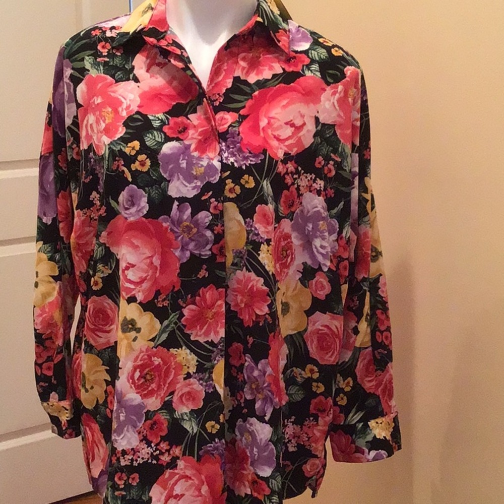 Carherine floral long sleeves top